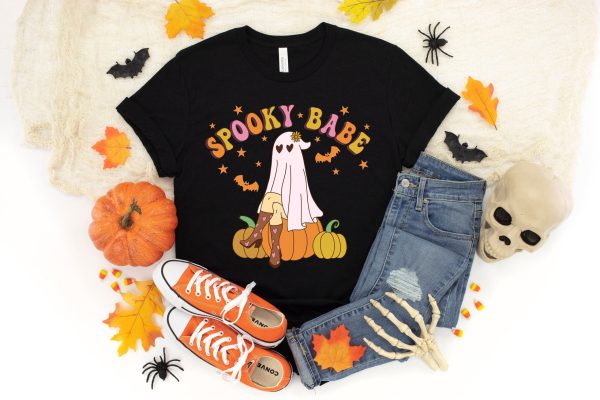 Spooky Vibes Babe Halloween Shirt