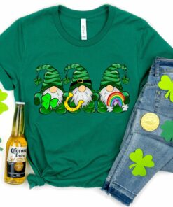 St Patricks Day Gnomes Shamrock Family Matching Shirt 1