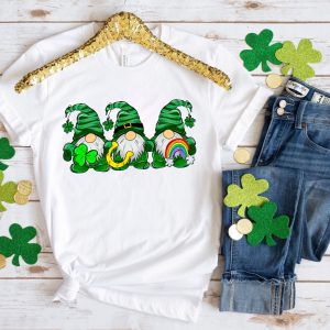 St Patricks Day Gnomes Shamrock Family Matching Shirt