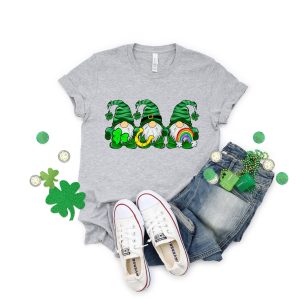 St Patricks Day Gnomes Shamrock Family Matching Shirt 3