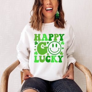 St Patricks Day Go Lucky Shamrock Clover Sweatshirt