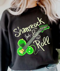 St Patricks Day Guitarist Shamrock N Roll Shirt 1