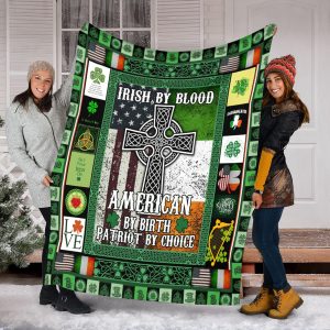 St Patricks Day Irish By Blood American Blanket 1