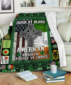 St Patricks Day Irish By Blood American Blanket 1 St Patricks Day Irish By Blood American Blanket 2