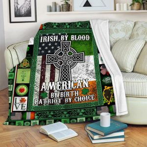 St Patricks Day Irish By Blood American Blanket