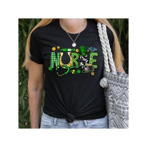 St. Patrick’s Day Nurse Clover Shamrock Shirt