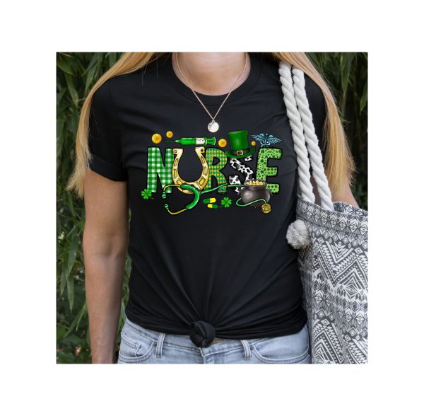 St. Patrick’s Day Nurse Clover Shamrock Shirt