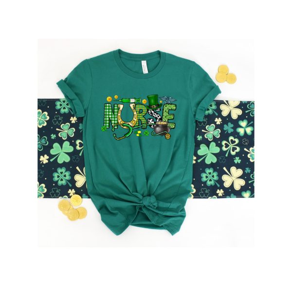 St. Patrick’s Day Nurse Clover Shamrock Shirt