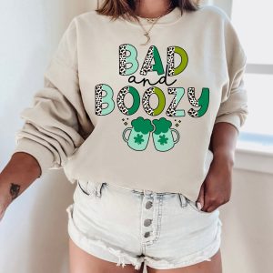 St Patricks Day Pattys Bad And Boozy Irish Sweatshirt 3