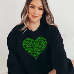 St. Patrick’s Day Shamrock Heart Cute Irish Sweatshirt Sweater