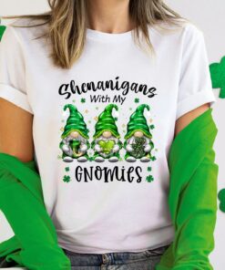 St Patricks Day Shenanigans With My Gnomies Lucky Shirt 1