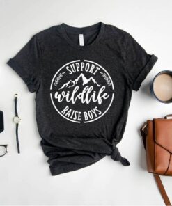 Support Wildlife Raise Boys Mothers Day Shirt 1