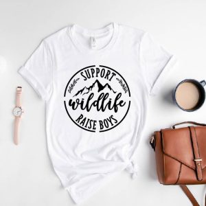 Support Wildlife Raise Boys Mothers Day Shirt