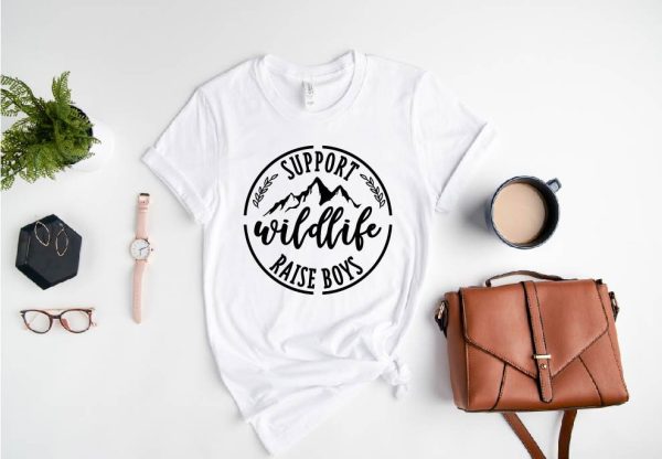 Support Wildlife Raise Boys Mothers Day Shirt