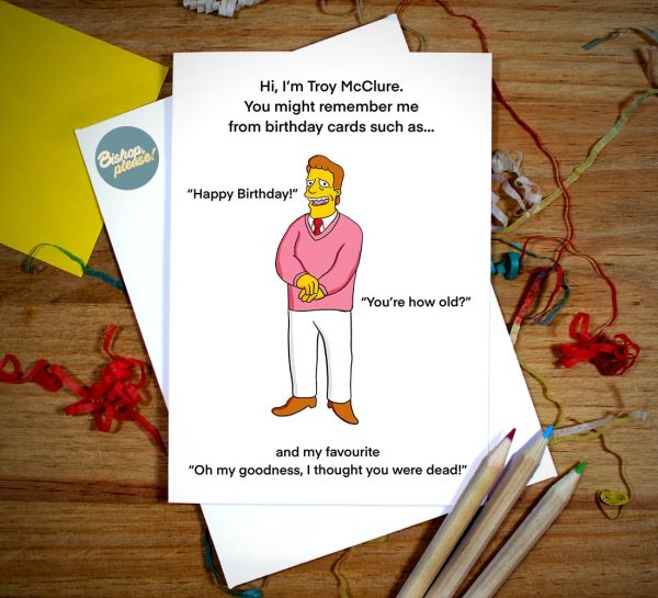 Troy McClure Funny Simpsons Inspired Birthday Card
