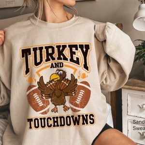 Turkey And Touchdowns Sweatshirt Hoodie