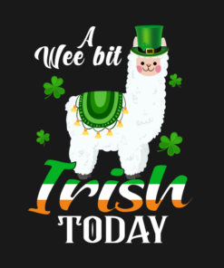 A wee bit Irish today Llama funny St. Patrick's Day T-shirt 1 A wee bit Irish today Llama funny St Patricks Day T shirt 2