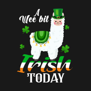 A wee bit Irish today Llama funny St Patricks Day T shirt 2