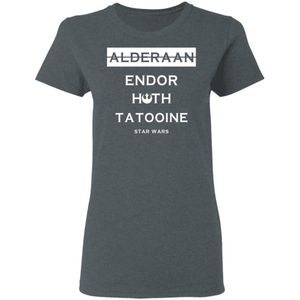 Alderaan Endor Hoth Taooine Star Wars Shirt