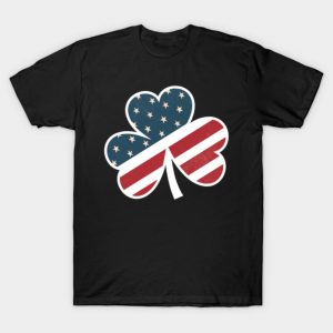 American flag Clover logo St. Patrick’s Day T-shirt