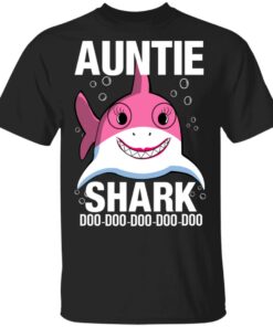 Auntie Shark Doo Doo Doo Doo Doo T Shirts 1