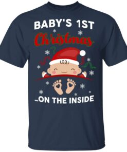 Baby's 1st Christmas On The Inside T Shirts Hoodies Sweater 10