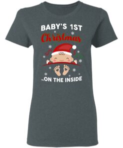 Baby's 1st Christmas On The Inside T Shirts Hoodies Sweater 2