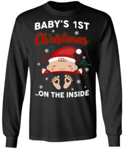 Baby's 1st Christmas On The Inside T Shirts Hoodies Sweater 5