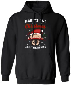 Baby's 1st Christmas On The Inside T Shirts Hoodies Sweater 6