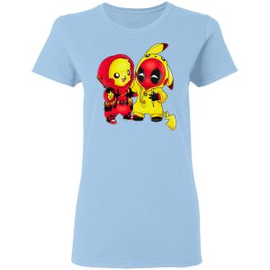 Baby Pokemon Pikachu And Deadpool Shirt