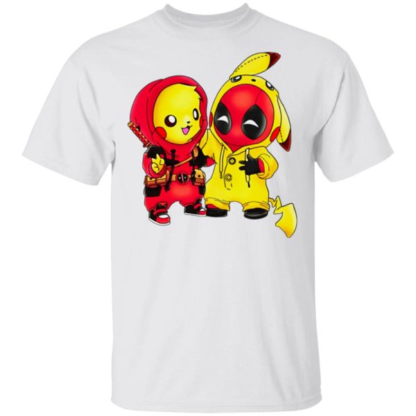 Baby Pokemon Pikachu And Deadpool Shirt