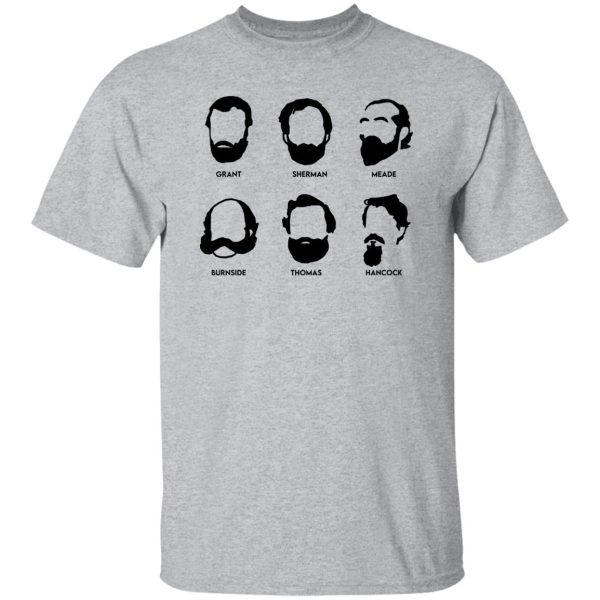 Beards And Generals Union Grant Sherman Meade Burnside Thomas Hancock T-Shirts, Hoodie, Sweatshirt