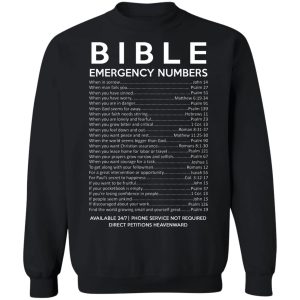 Bible Emergency Numbers T Shirts Hoodies Sweater 11