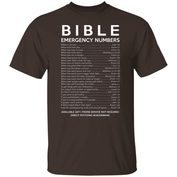 Bible Emergency Numbers T-Shirts, Hoodies, Sweater