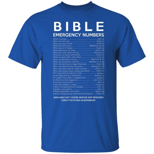 Bible Emergency Numbers T-Shirts, Hoodies, Sweater