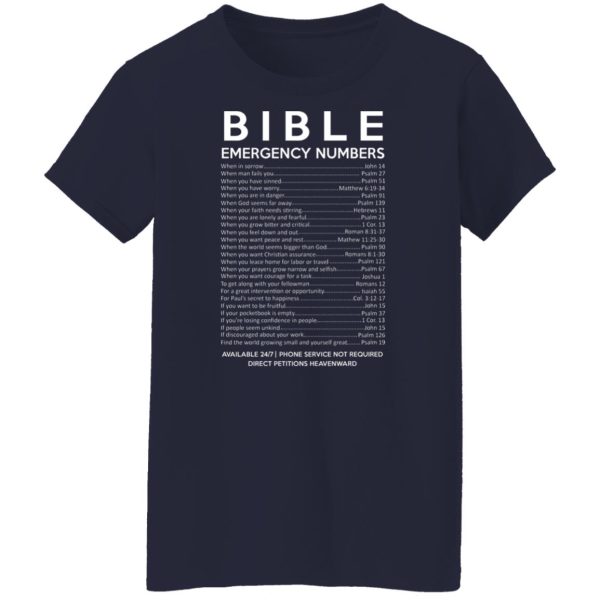 Bible Emergency Numbers T-Shirts, Hoodies, Sweater