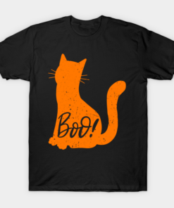 Boo Cat Halloween T shirt 1