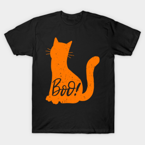 Boo Cat Halloween T shirt 1