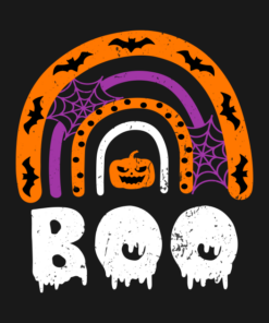 Boo Rainbow Halloween T shirt 2