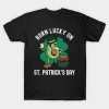 Born Lucky On St. Patricks Day Dabbing Avocado T-Shirt