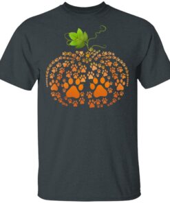 Cat Paw Print Pumpkin Halloween T Shirts 10