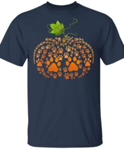 Cat Paw Print Pumpkin Halloween T Shirts 11