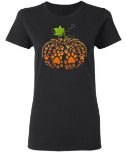 Cat Paw Print Pumpkin Halloween T Shirts 13