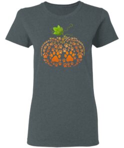 Cat Paw Print Pumpkin Halloween T Shirts 2