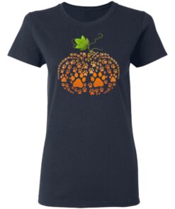 Cat Paw Print Pumpkin Halloween T Shirts 3
