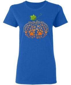 Cat Paw Print Pumpkin Halloween T Shirts 4
