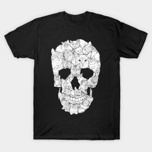 Cat Skull Halloween T-shirt