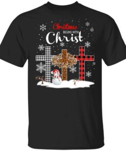 Christmas Begins With Christ Shirt 1