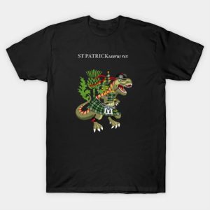 Clanosaurus Rex Plaid St Patrick St Patrick’s Day Scotland Ireland shirt