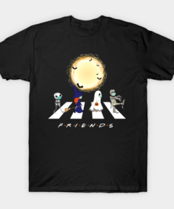 Cute Friends Halloween Road funny T shirt 1